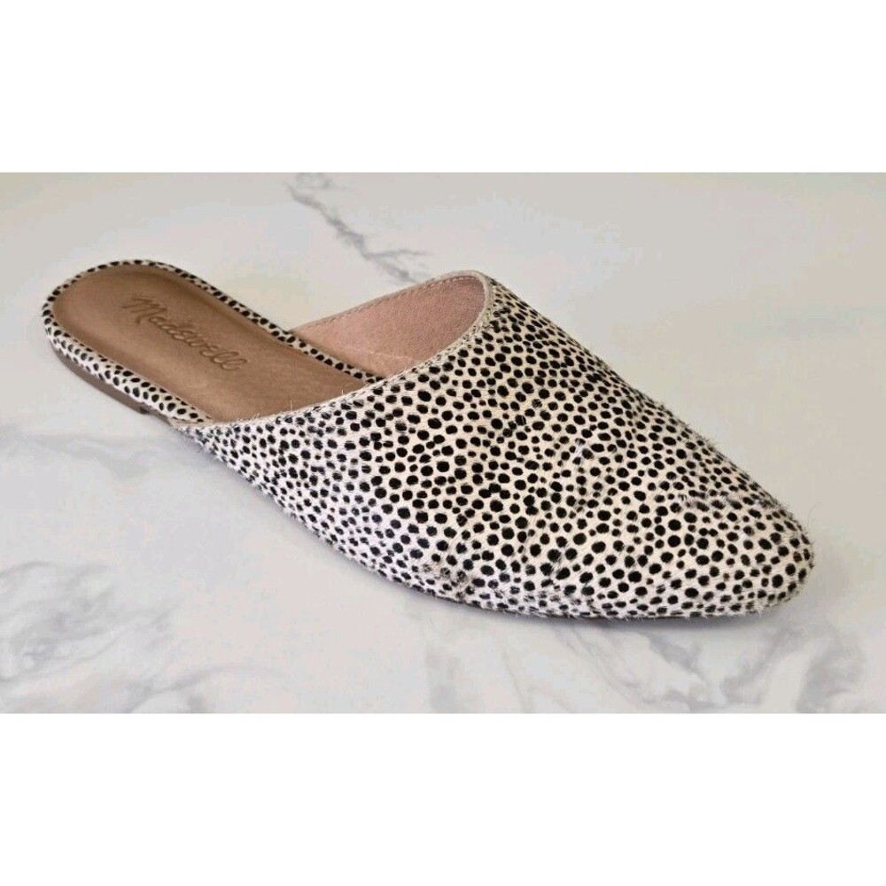 Madewell "The Frances Loafer Mule" in Spotted Calf Hair Women’s Size 6.5